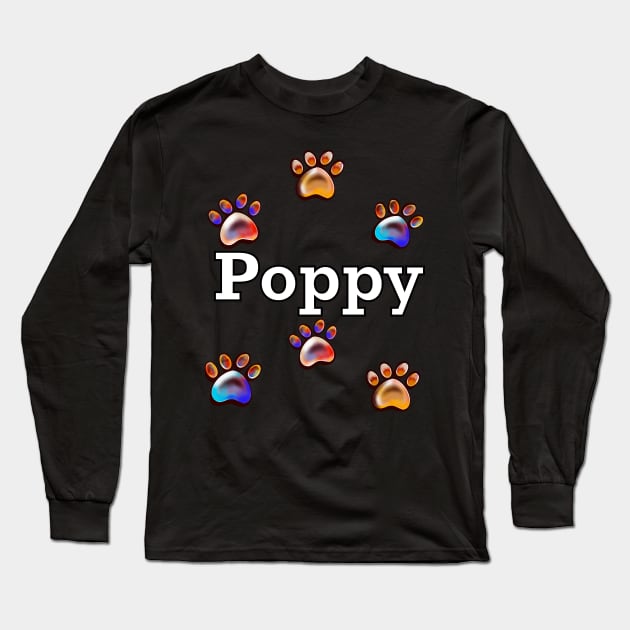 The best personalised dog gifts 2022 -  Poppy name Long Sleeve T-Shirt by Artonmytee